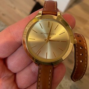Michael Kors leather wrap watch MK2256